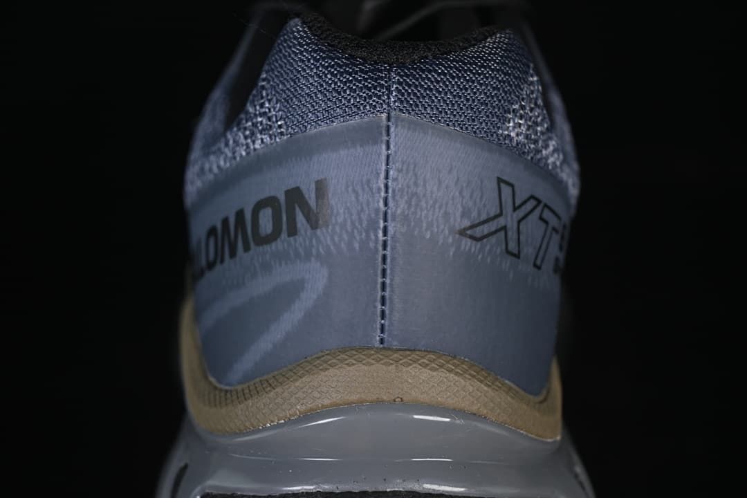 Rear view of the sneaker showing Salomon and XT-6 branding
