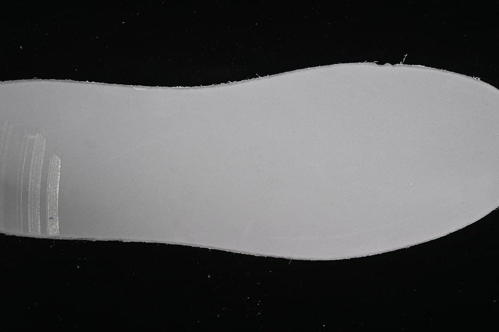 Close-up of the light-colored outsole