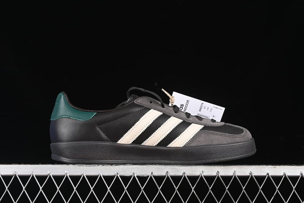 Side profile of the sneaker with a product tag visible