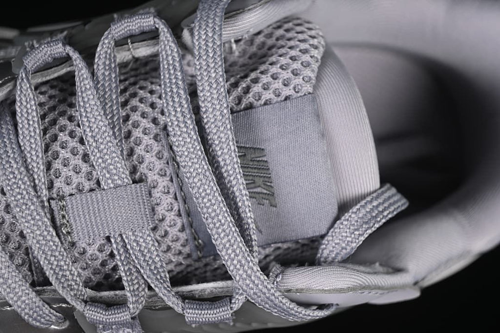 Close-up of the laces and mesh tongue