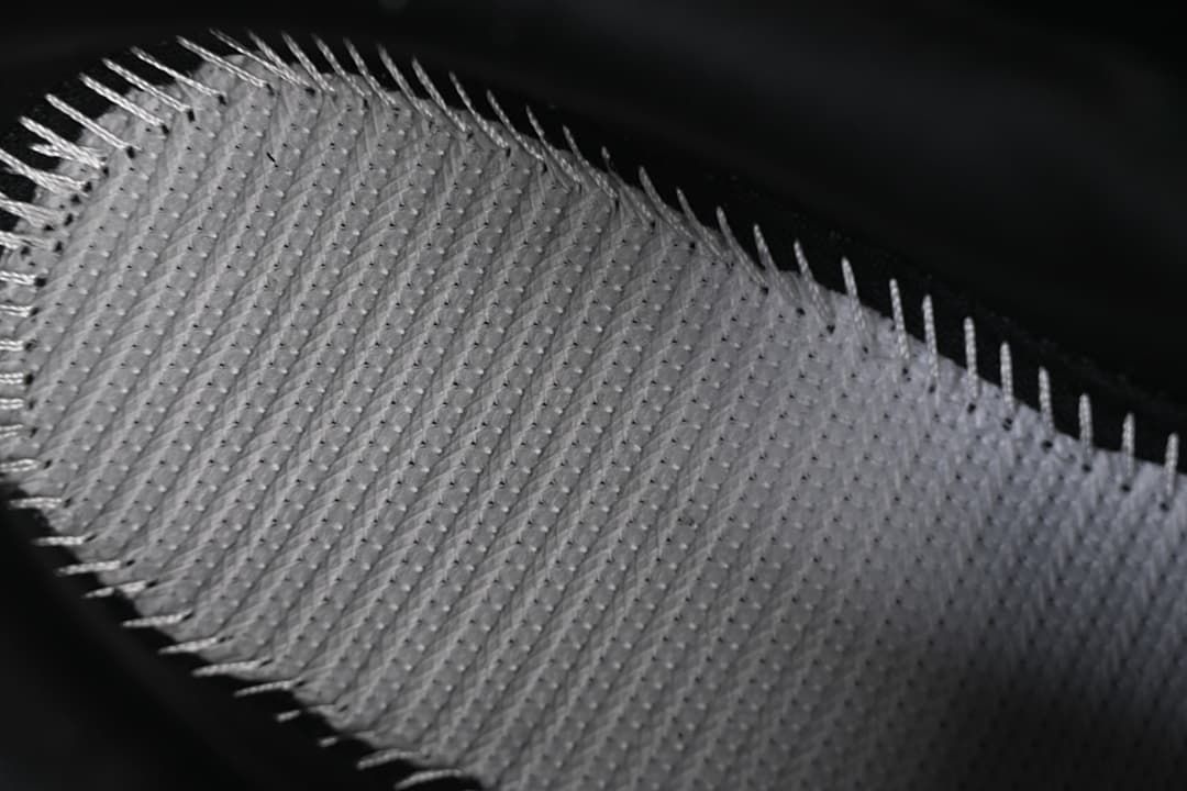 Macro view of textured shoe material