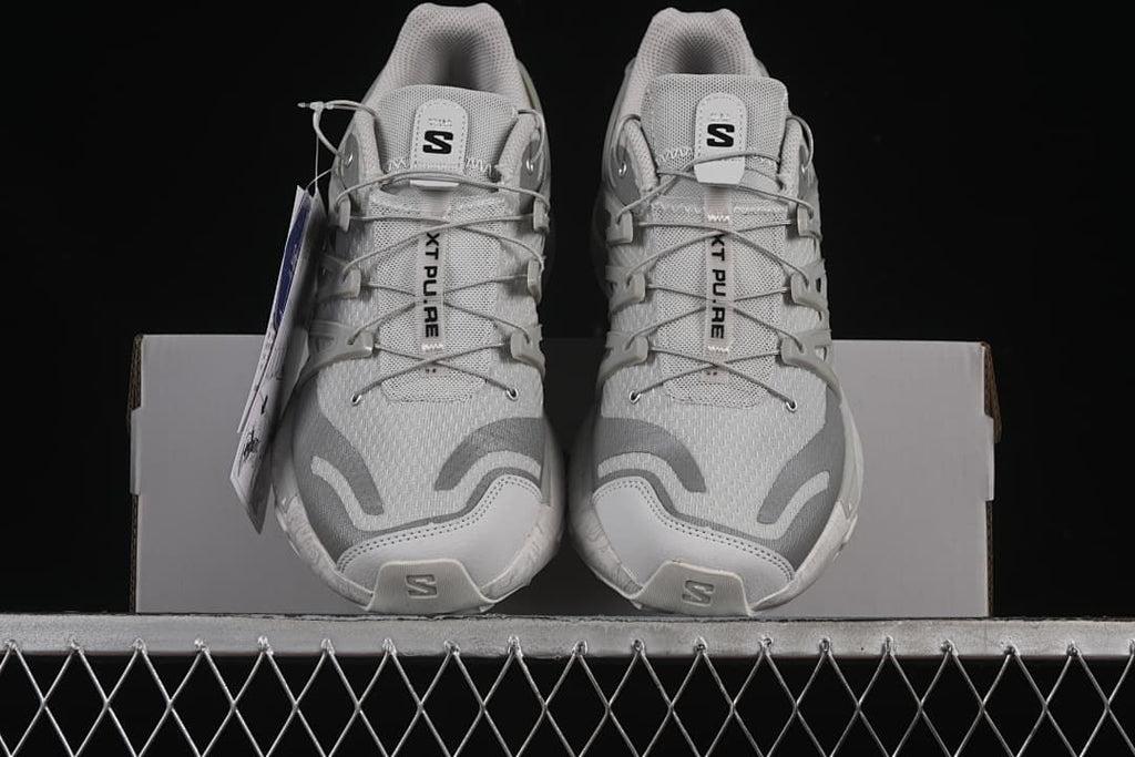 Front view of the pair showing the toe design and laces