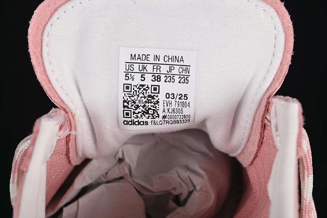 Interior size label showing EU 38 and style code KJ6305