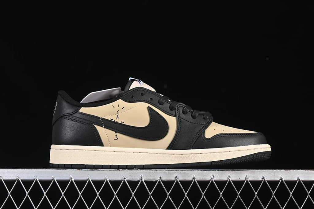 Side view showing black and sail panels and a contrasting Swoosh