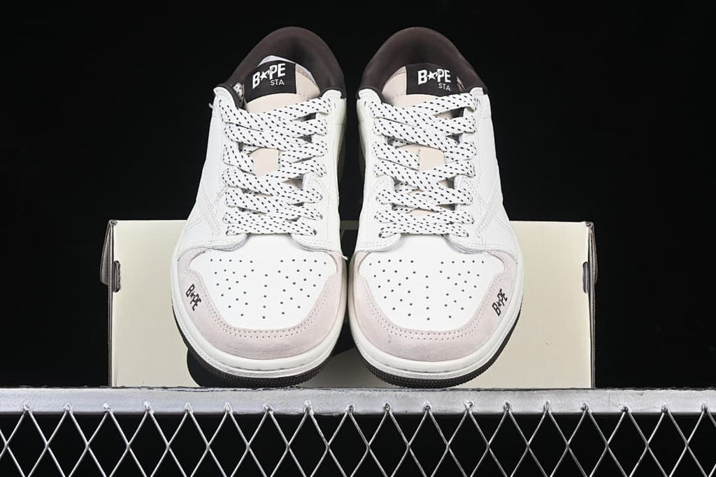 Front view of the pair on a shoebox