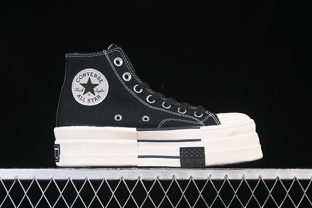 Side profile showing the Chuck 70 patch and layered platform-style sole