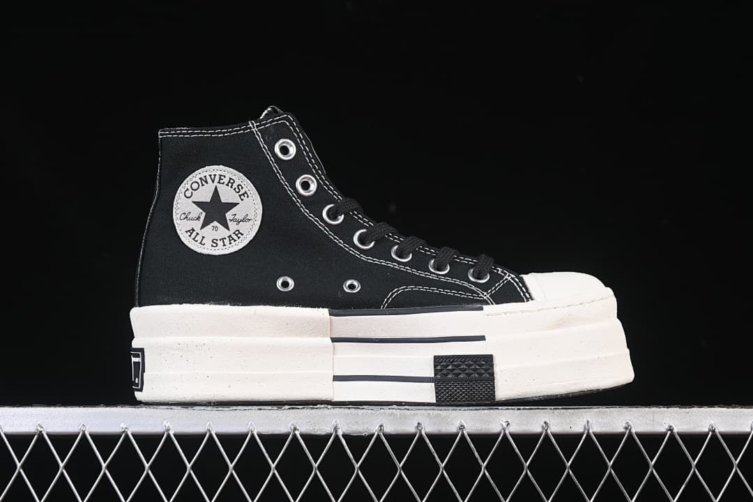Side profile showing the Chuck 70 patch and layered platform-style sole
