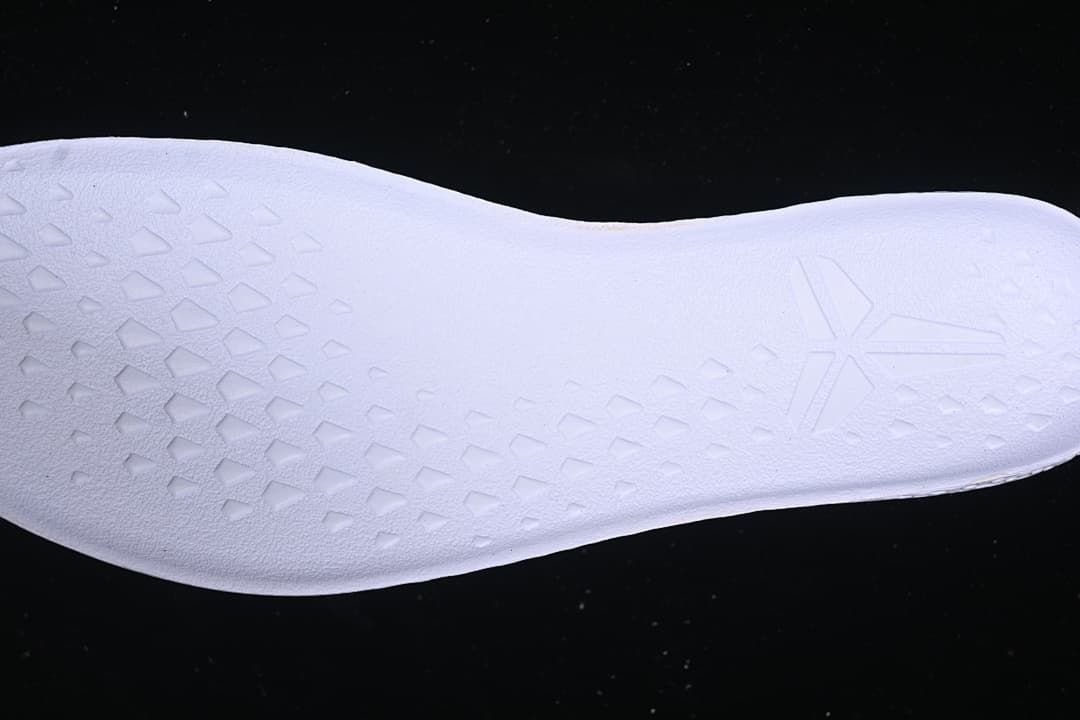 Close-up of textured white insole surface