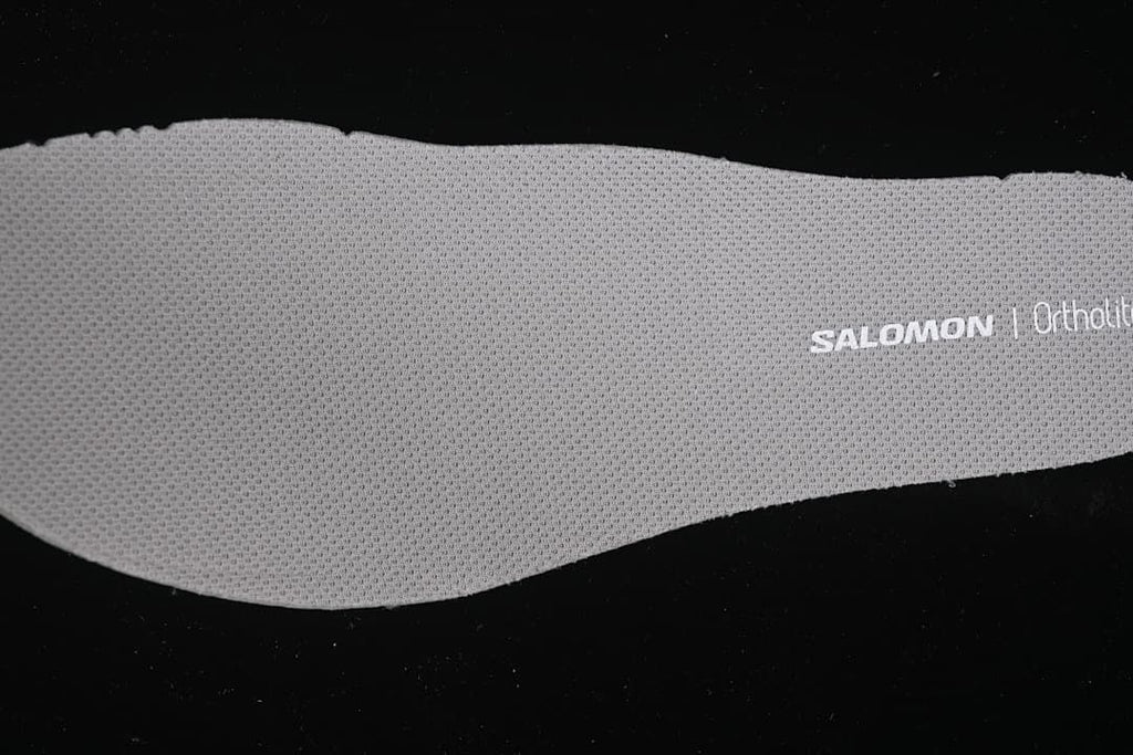 Close-up of a Salomon Ortholite-branded shoe insert