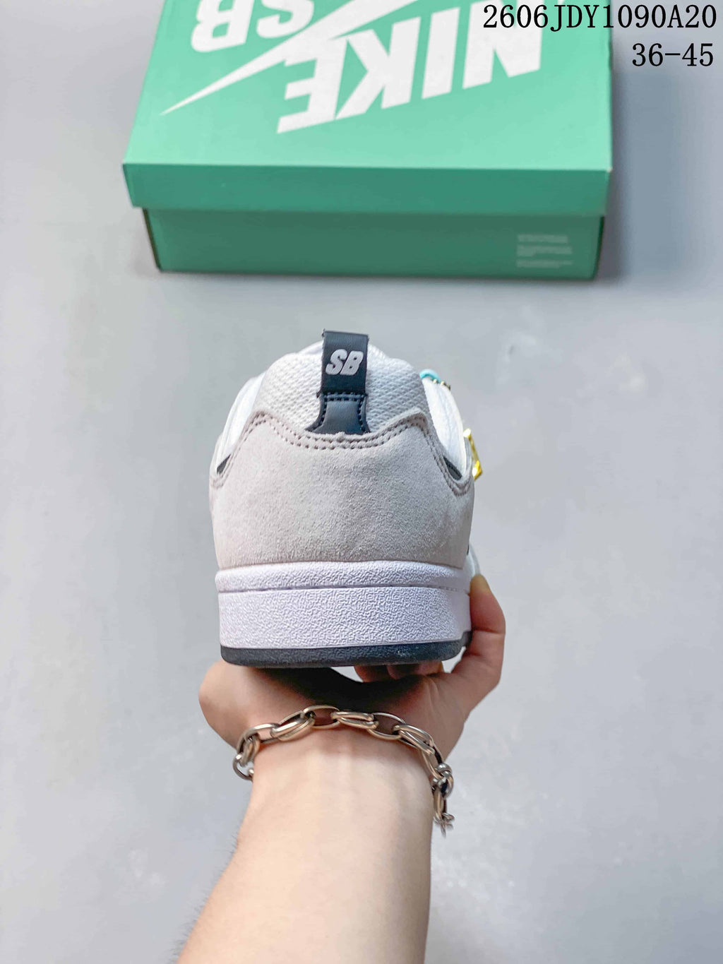 Rear view showing the heel and padded collar of a Nike SB Alleyoop shoe