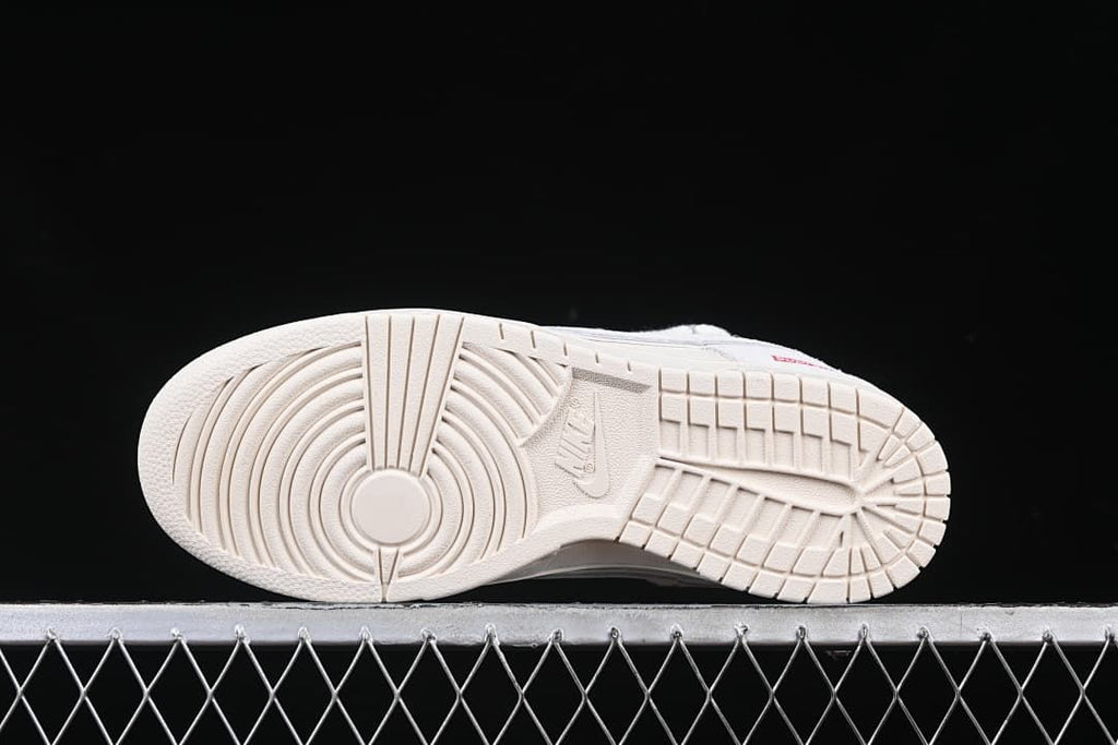 Underside view showing the patterned rubber outsole