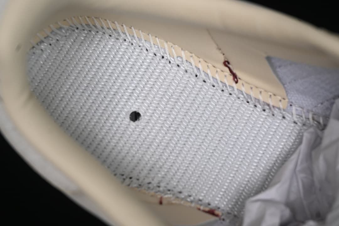 Close-up of the sneaker’s interior lining and construction.