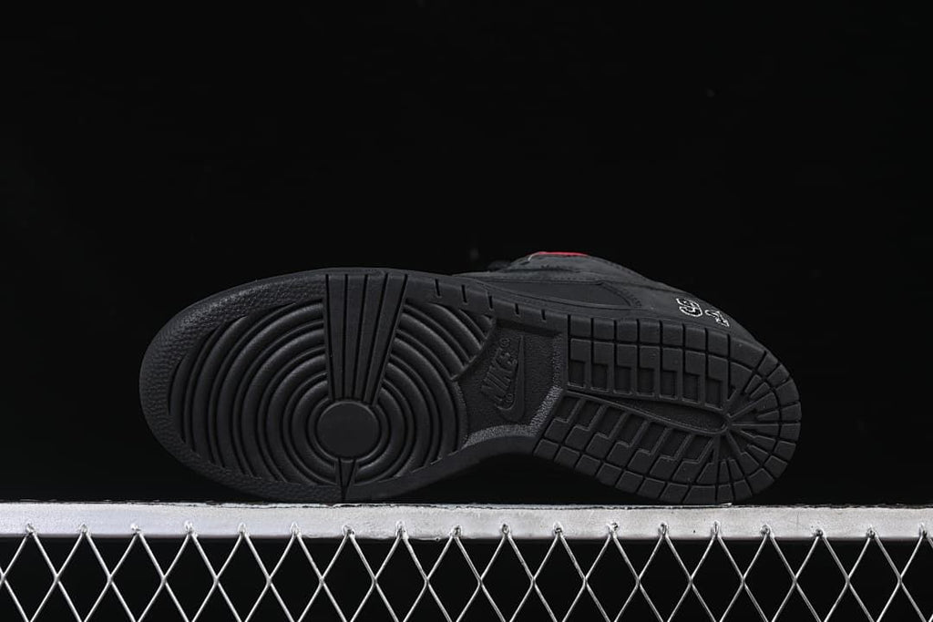 Underside view showing the black rubber outsole tread