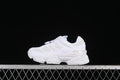 White New Balance kids sneakers shown in side profile.