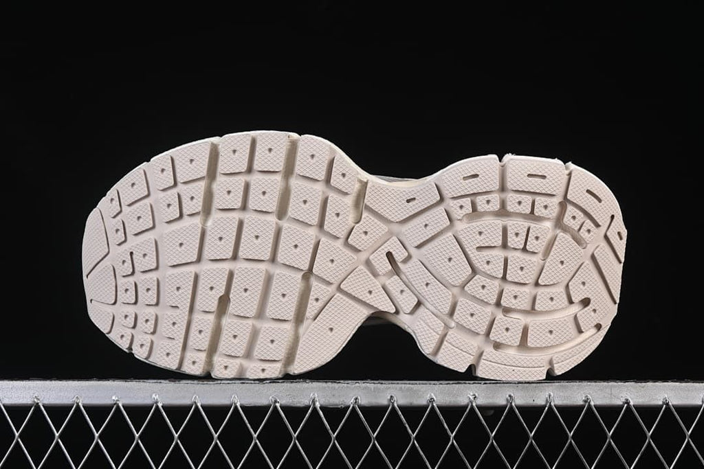 Underside view showing the segmented outsole pattern