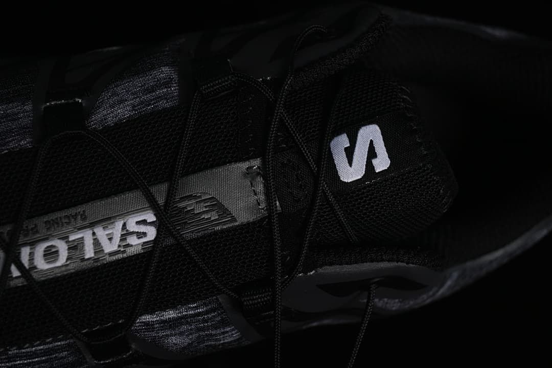 Close-up of the laces and tongue branding