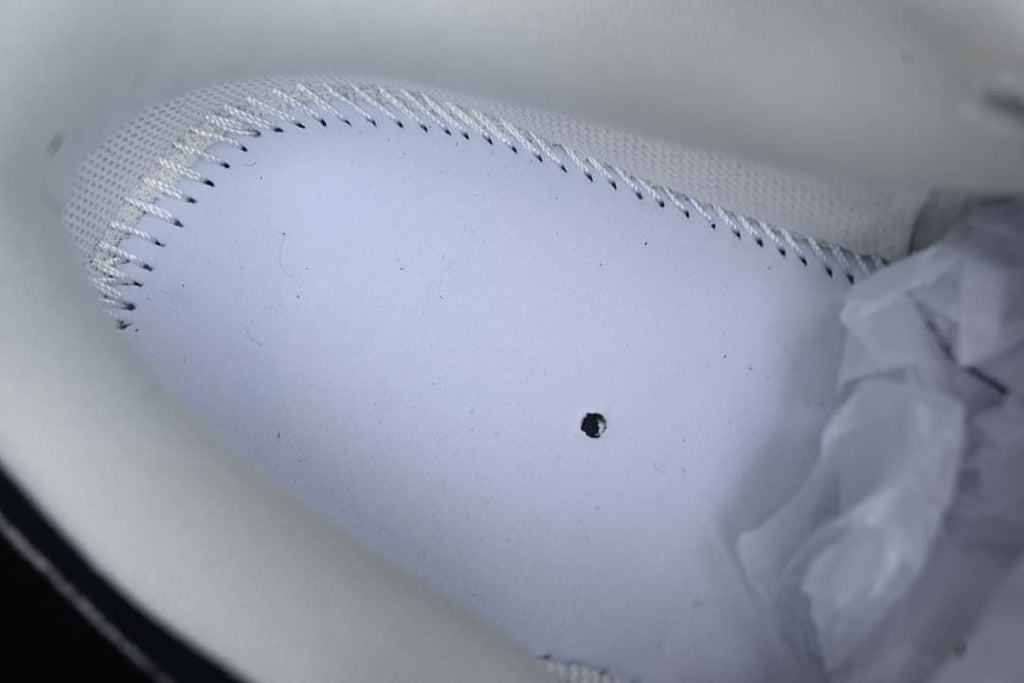 Close-up of the interior toe area and stitching