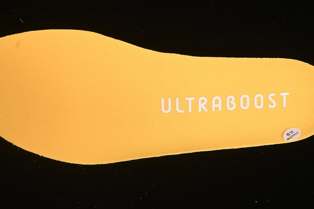 Yellow Ultraboost-branded insole