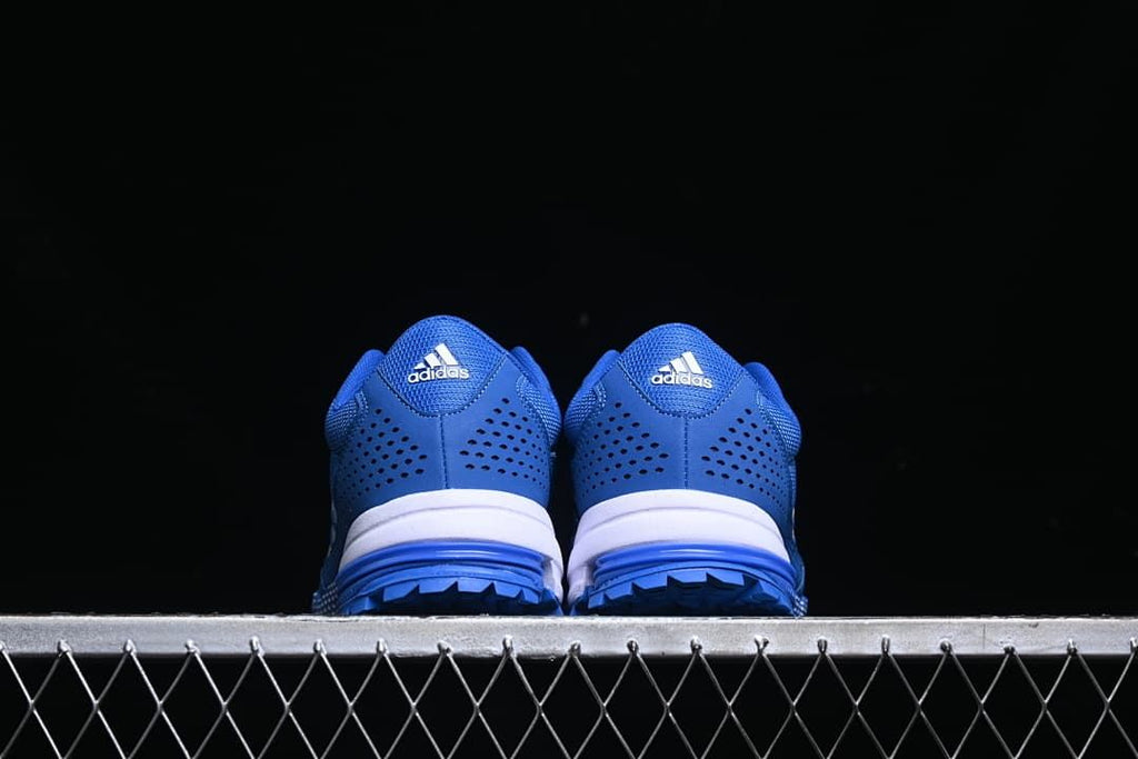 Rear view of the pair showing heel panels and outsoles
