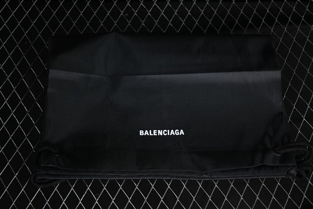 Black Balenciaga-branded drawstring shoe bag