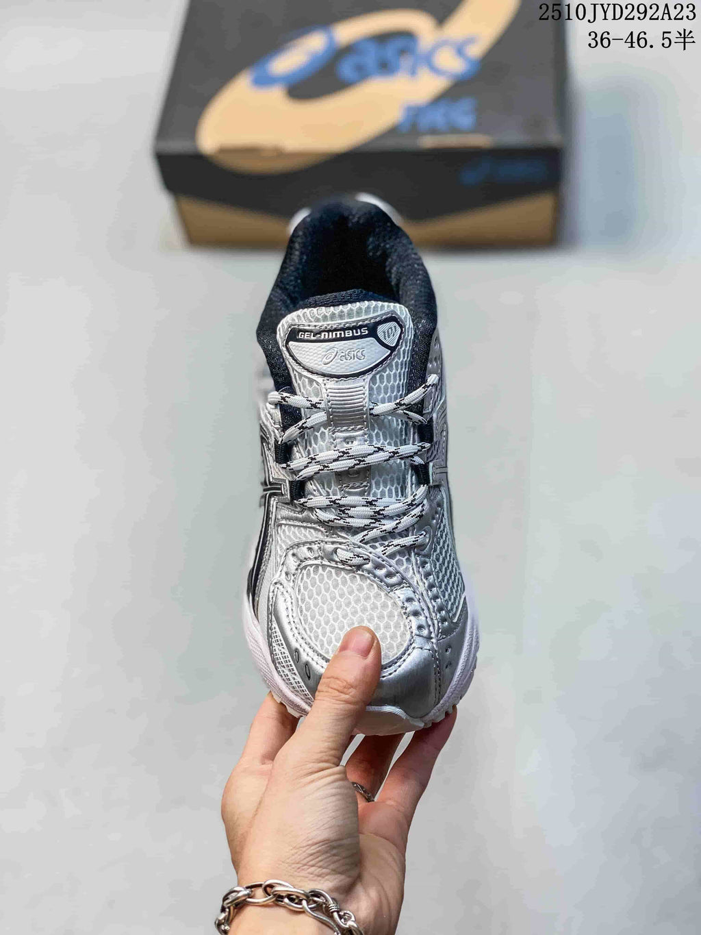 Top view of the sneaker showing its patterned upper and laces