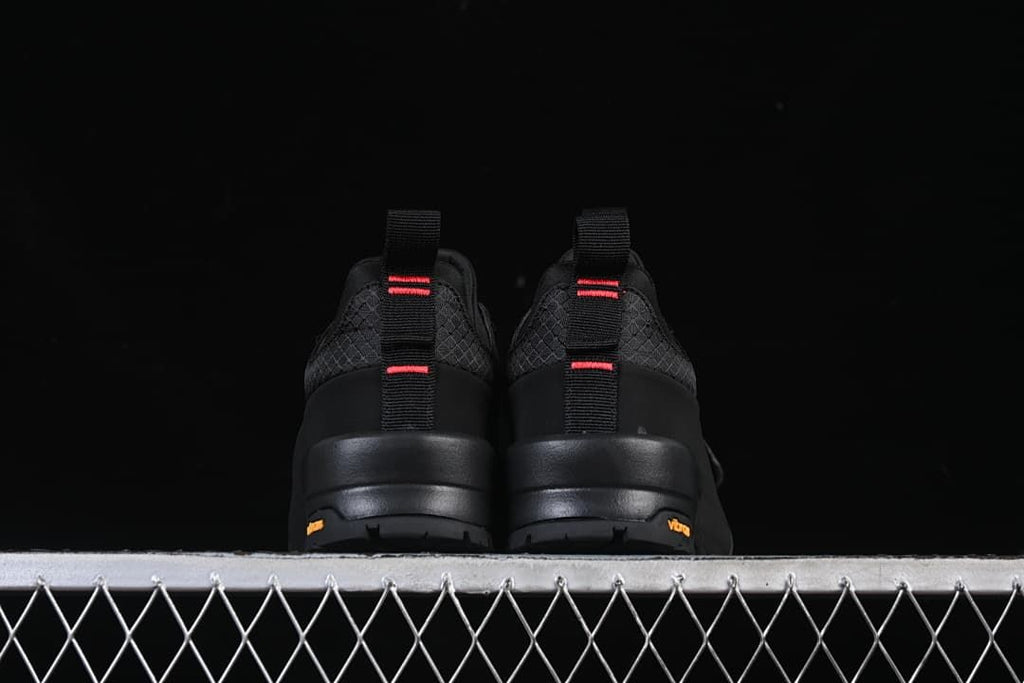 Rear view of the pair showing heel pull tabs.