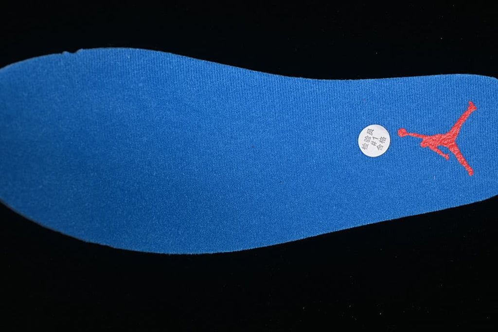 Blue insole with Jumpman graphic