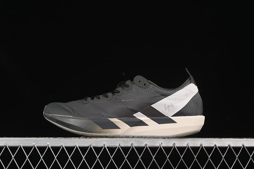 Side view of the Y-3 Adios 9 running shoe