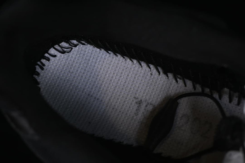 Close-up of the shoe's inner construction