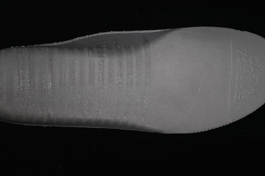 Close-up of the sneaker outsole tread.
