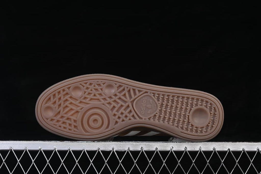 Underside view of the gum-tone outsole tread