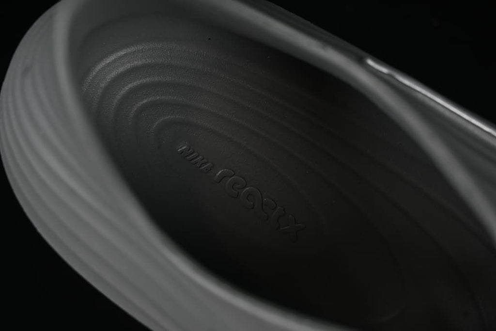 Close-up of the footbed with ReactX branding