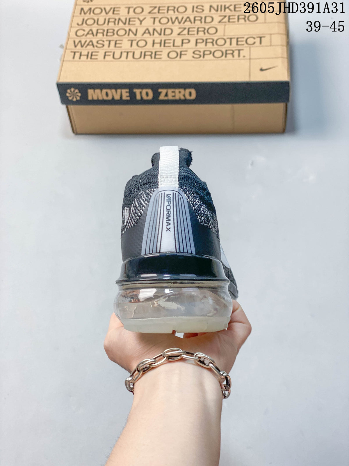 Rear view showing the VaporMax heel label and transparent sole
