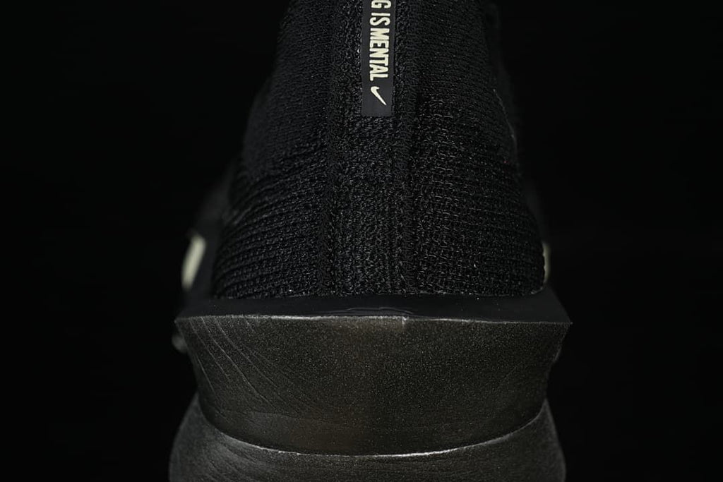 Rear view showing the shoe heel and sole
