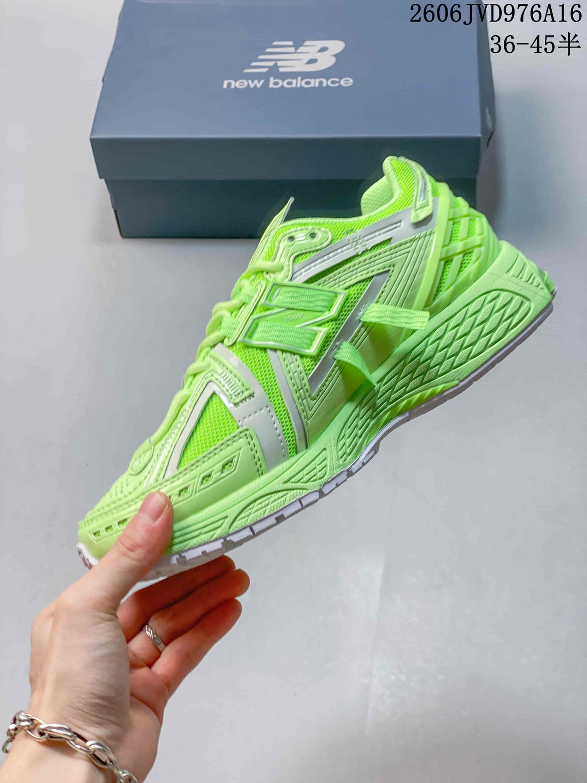 Side view of the lime-green New Balance M1906RKC sneaker