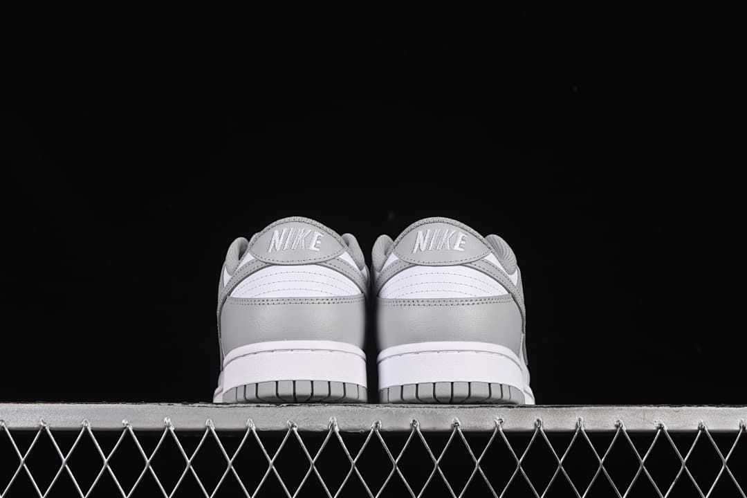 Rear view of the pair showing heel panels and branding