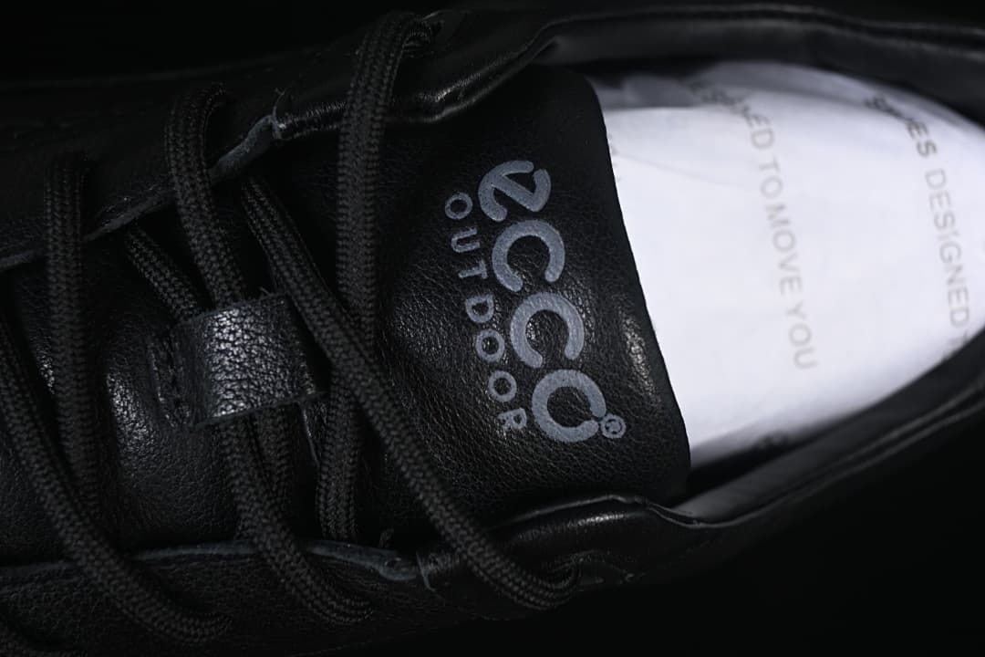 Close-up of the ECCO Outdoor tongue and laces
