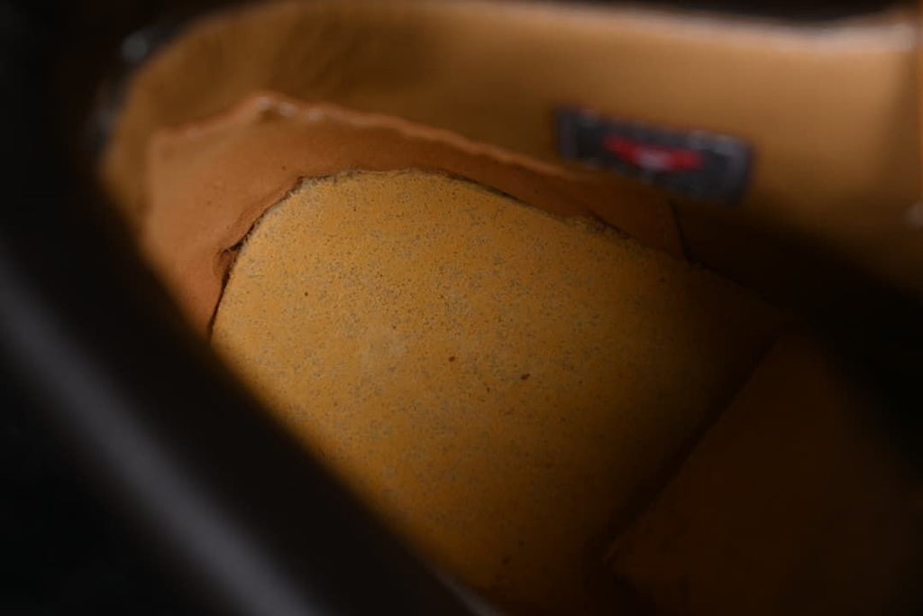 Interior close-up of the boot lining