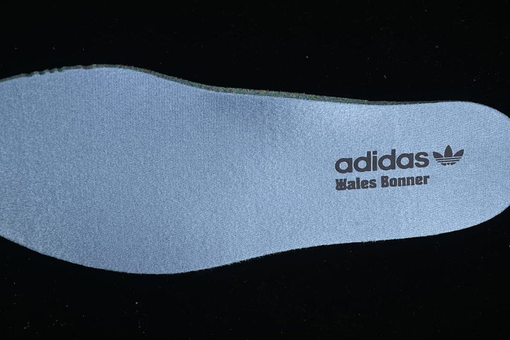 Blue insole with adidas and Wales Bonner branding