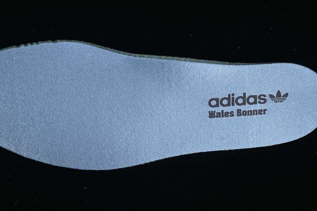 Blue insole with adidas and Wales Bonner branding