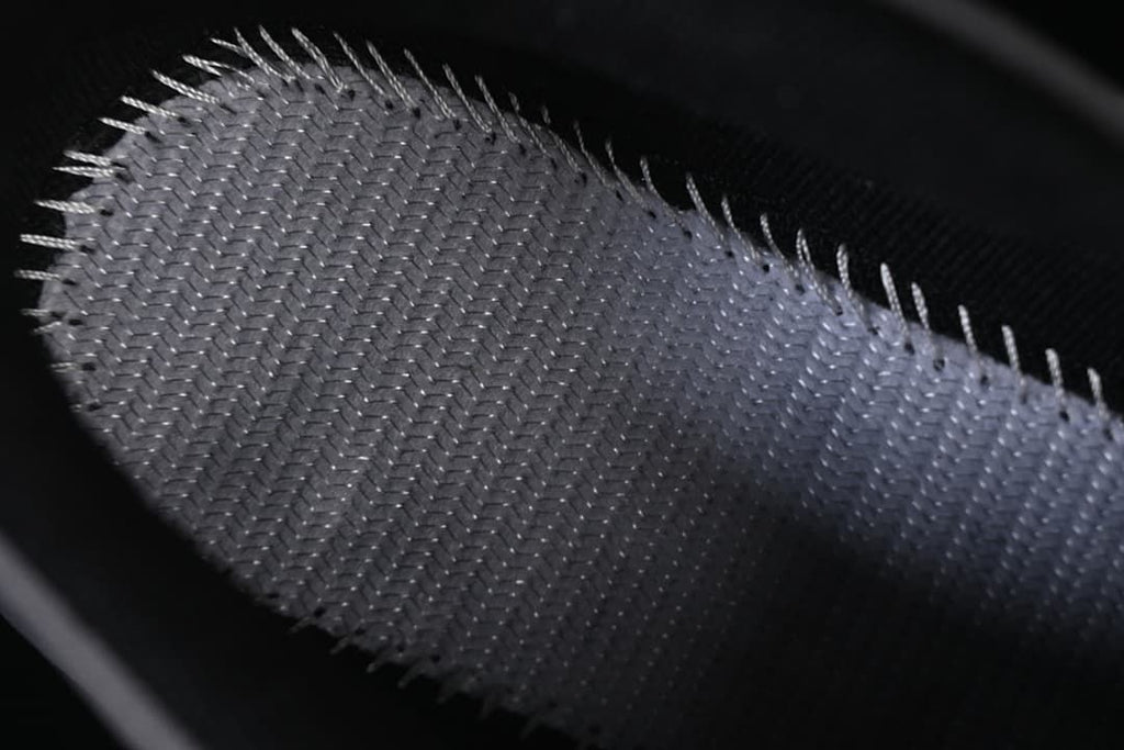 Close-up of the textured footbed surface