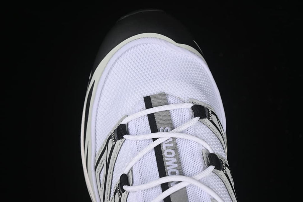 Top-down detail of the mesh toe box and lace area.