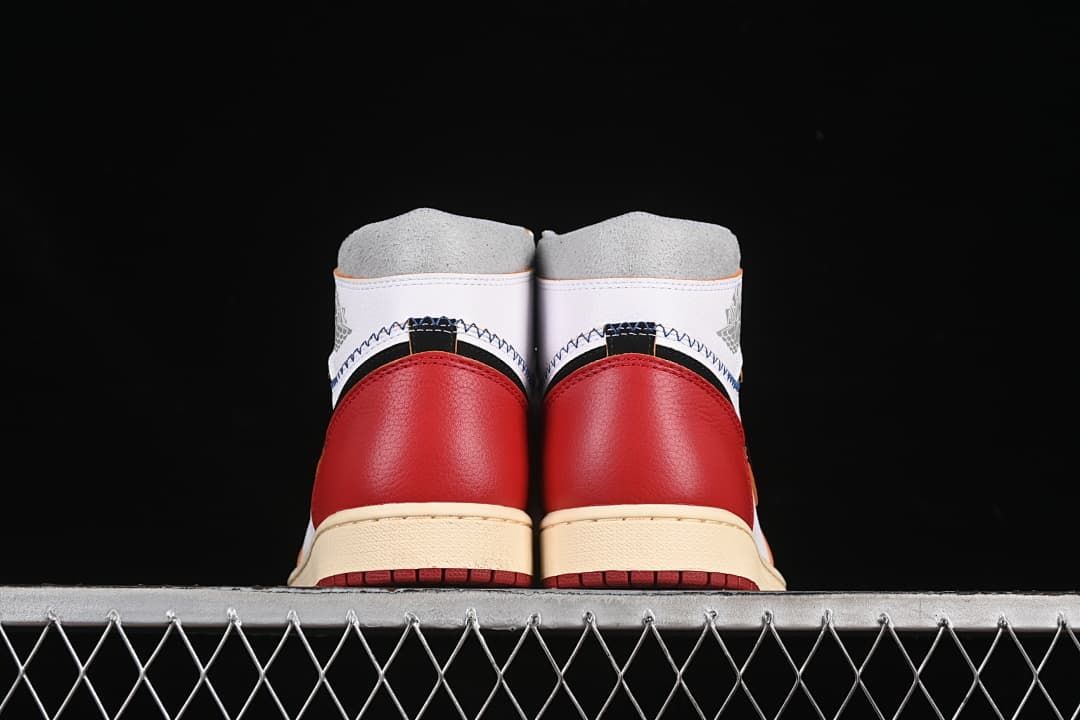 Rear view of the pair showing red heel panels