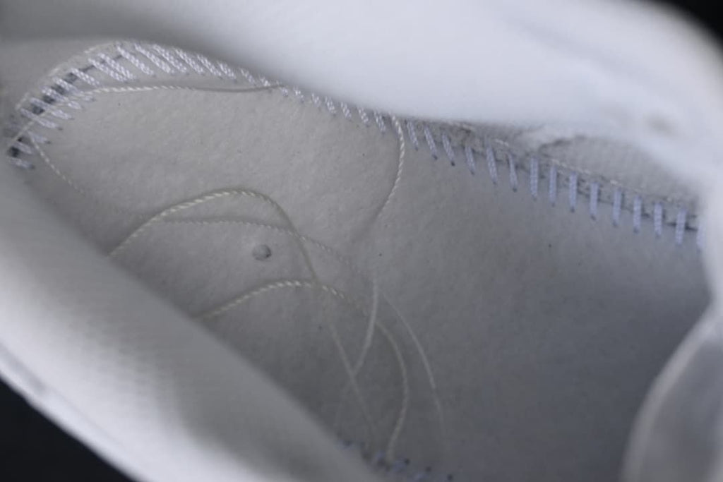 Close-up view inside the sneaker