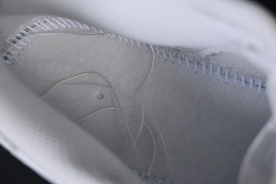 Close-up view inside the sneaker