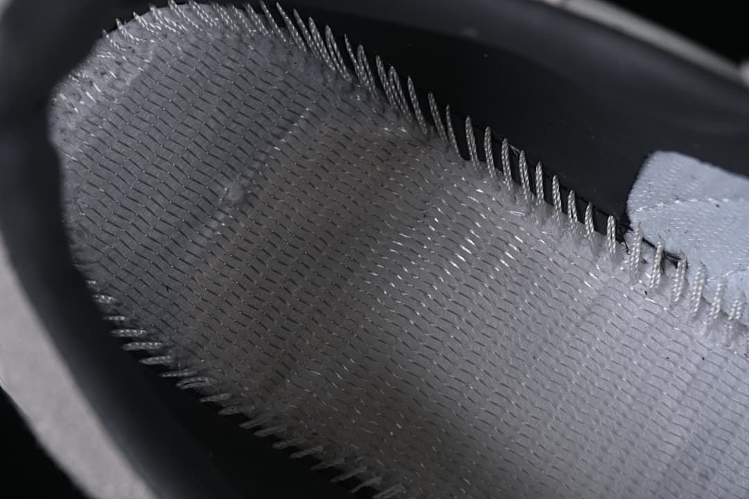 Close-up of the interior lining and stitching