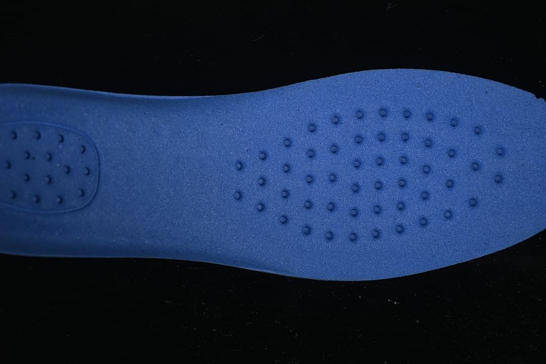 Blue insole with raised dot details