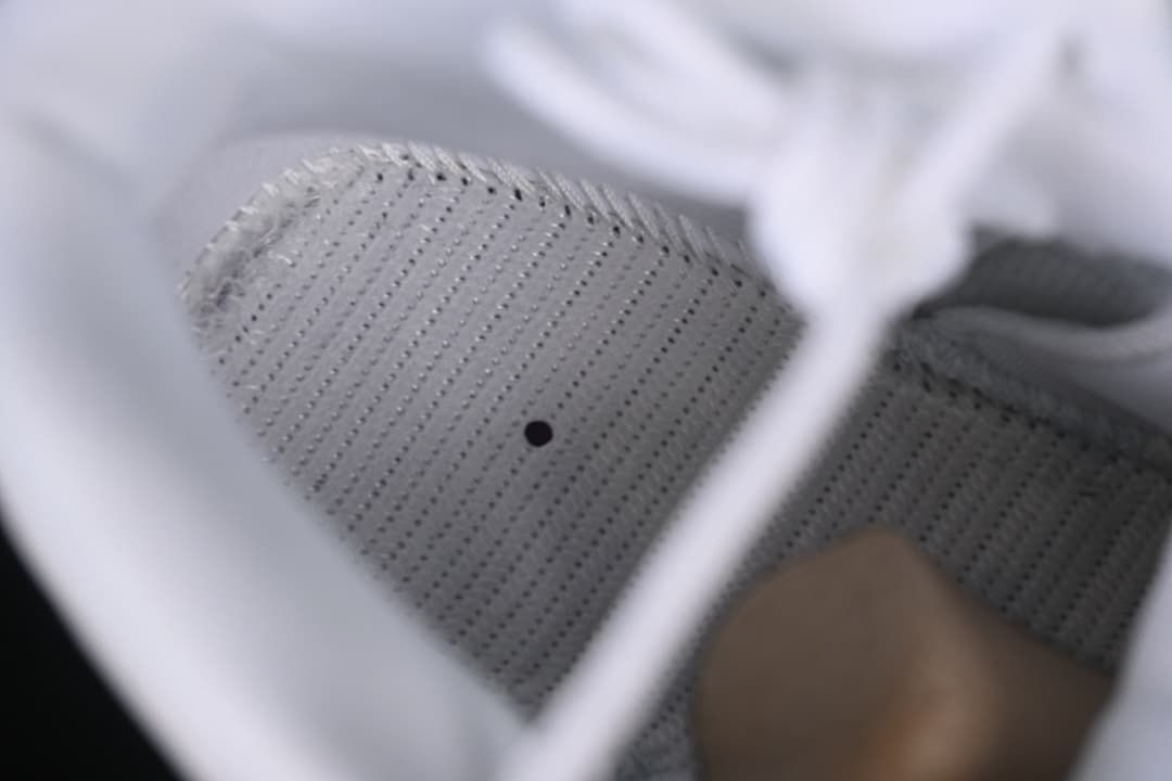 Close-up view inside the sneaker