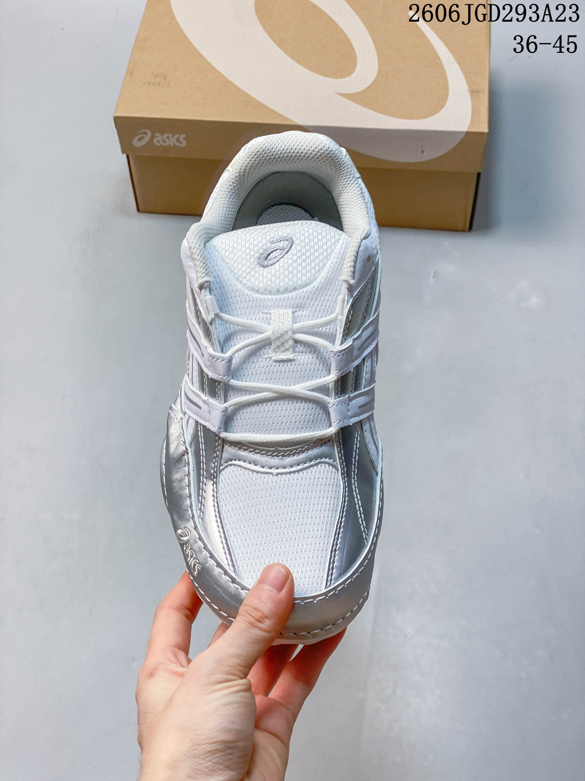 Top view showing the mesh-look upper and laces.