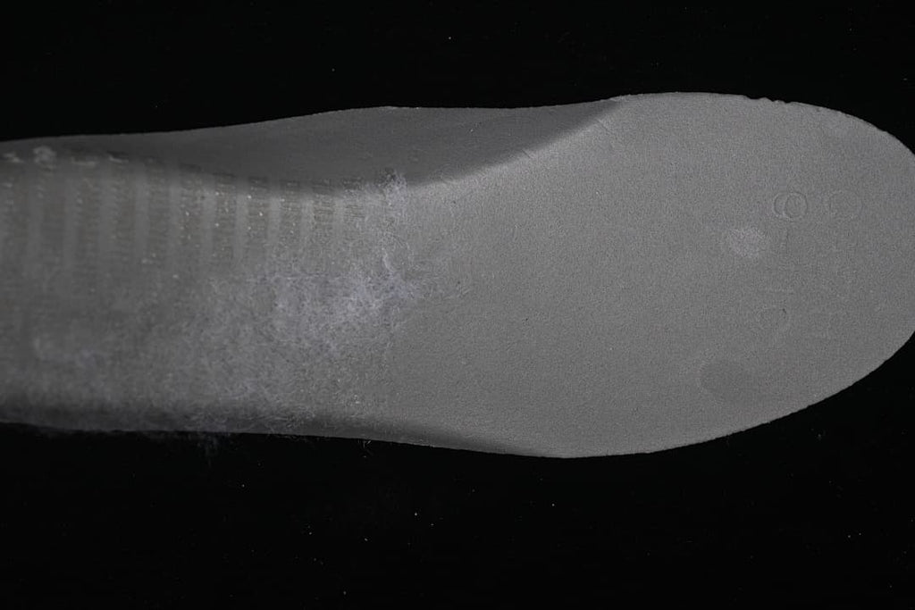 Close-up of the removable insole underside